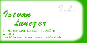 istvan lunczer business card